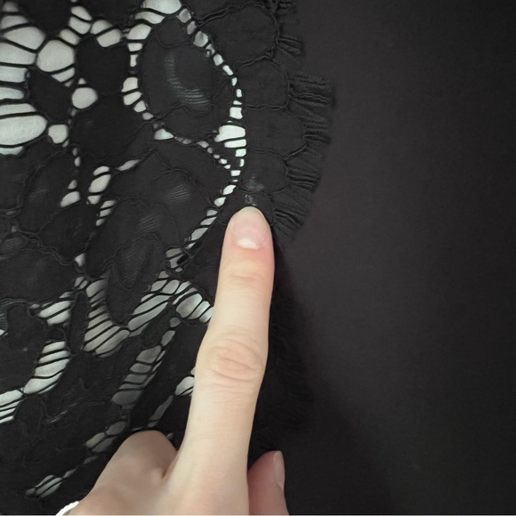 Black J.Crew dress with lace detailing - Picture 4 of 5